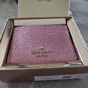 Kate Spade Pink Glitter Card Holder
